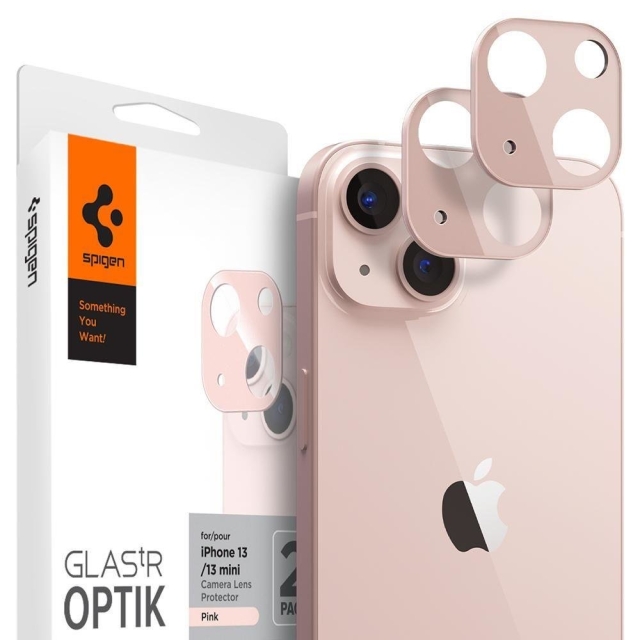 Защитное стекло для камеры для iPhone 13 / 13 Mini Spigen (AGL04036) GlAS.tR Optik Rose