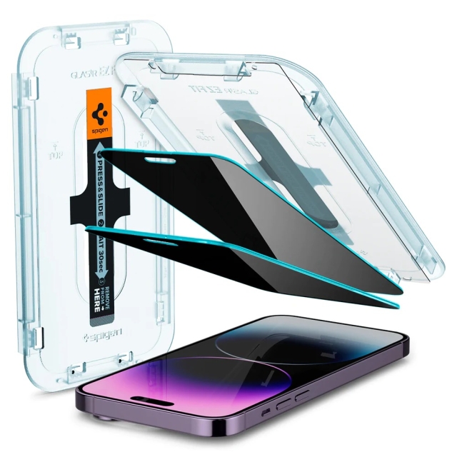 Защитное стекло для iPhone 14 Pro Max Spigen (AGL05203) EZ FIT GLAS.tR Privacy Privacy