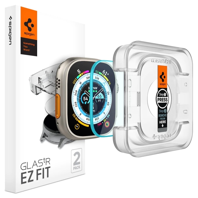 Защитное стекло для Apple Watch Ultra (49 mm) Spigen (AGL05556) GLAS.tR EZ Fit Clear