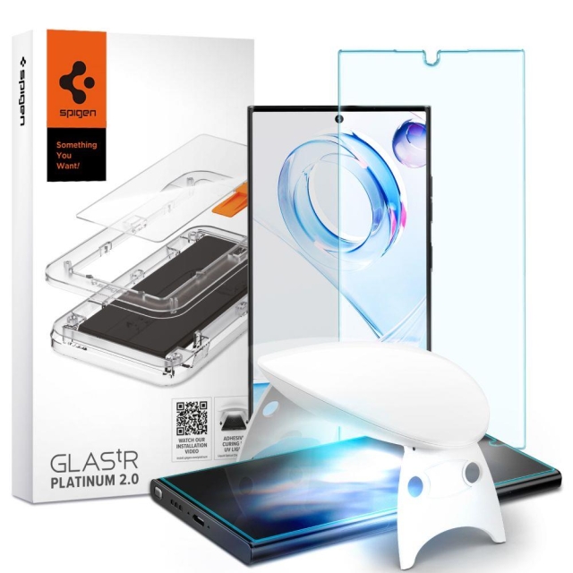 Защитное стекло для Galaxy S23 Ultra Spigen (AGL05944) GLAS.tR Platinum 2.0 Clear