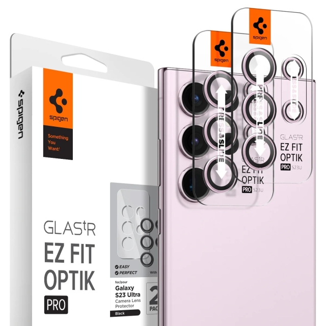 Защитное стекло для камеры для Galaxy S23 Ultra Spigen (AGL06167) GLAS.tR EZ Fit Optik Pro Lavender