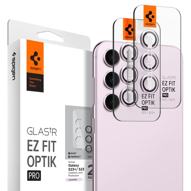 Защитное стекло для камеры для Galaxy S23 Plus / S23 Spigen (AGL06171) GLAS.tR EZ Fit Optik Pro Lavender