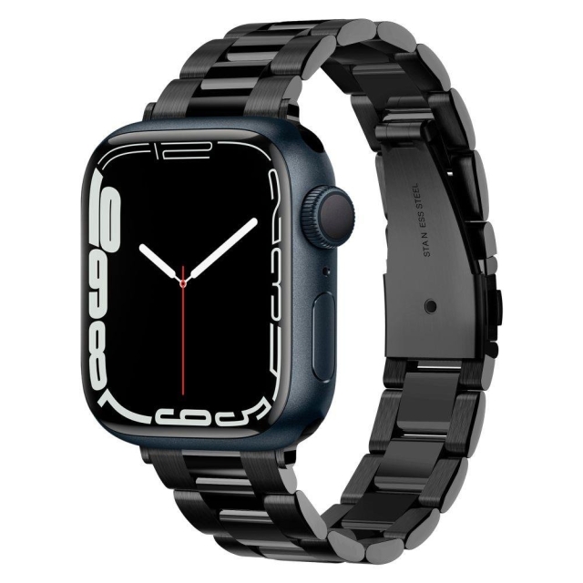 Чехол с ремешком для Apple Watch 8/7/6/SE/5/4 (41/40 mm) Spigen (AMP04803) Metal Fit Pro Black