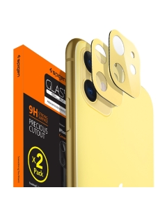 Комплект защитных стекол для камеры для iPhone 11 Spigen (AGL00509) Full Cover Camera Lens Yellow