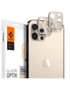 Комплект защитных стекол для камеры для iPhone 12 Pro Max Spigen (AGL02454) Glas.tR Optik Lens Gold