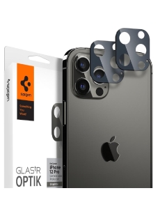 Комплект защитных стекол для камеры для iPhone 12 Pro Spigen (AGL02457) Optik Lens Protector Graphite