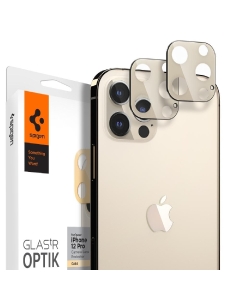 Комплект защитных стекол для камеры для iPhone 12 Pro Spigen (AGL02458) Optik Lens Protector Gold