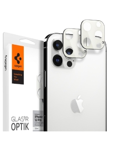 Комплект защитных стекол для камеры для iPhone 12 Pro Spigen (AGL02459) Optik Lens Protector Silver