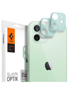 Комплект защитных стекол для камеры для iPhone 12 Mini Spigen (AGL02463) Glas.tR Optik Lens Green
