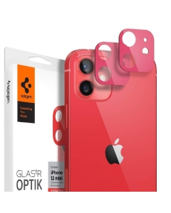 Комплект защитных стекол для камеры для iPhone 12 Mini Spigen (AGL02464) Glass tR Optik Lens Red