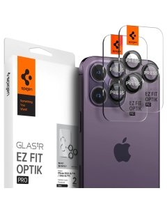 Комплект защитных стекол для камеры для iPhone 14 Pro / 14 Pro Max Spigen (AGL05205) Optik Pro Lens Protector Black
