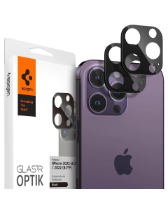 Комплект защитных стекол для камеры для iPhone 14 Pro / 14 Pro Max Spigen (AGL05273) Optik Lens Protector Black