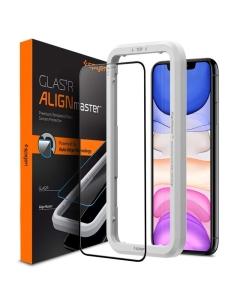 Защитное стекло для iPhone 11 / XR Spigen (AGL00106) AlignMaster Full Coverage Black