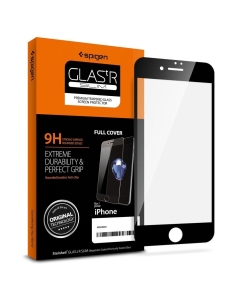 Защитное стекло для iPhone SE (2022/2020)/8/7 Spigen (AGL01314) GLAS.tR Slim Full Black
