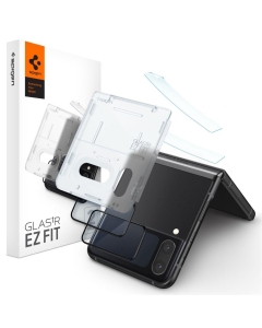 Защитное стекло и пленка для Galaxy Z Flip 4 Spigen (AGL05321) GLAS.tR Full Cover Hinge Film Clear
