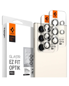 Защитное стекло для камеры для Galaxy S23 Ultra Spigen (AGL06165) GLAS.tR EZ Fit Optik Pro Cream