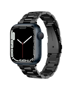 Чехол с ремешком для Apple Watch 8/7/6/SE/5/4 (41/40 mm) Spigen (AMP04803) Metal Fit Pro Black